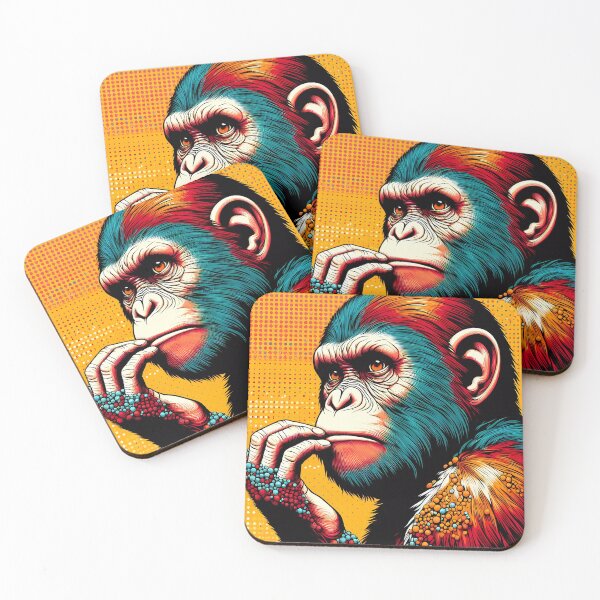 Item preview, Contemplative Ape: Psychedelic Pop Art designed and sold by Vitalka-uk.