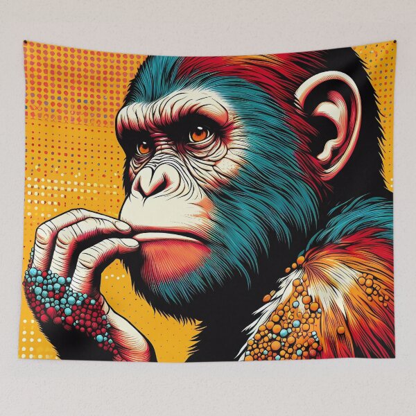 Item preview, Contemplative Ape: Psychedelic Pop Art designed and sold by Vitalka-uk.