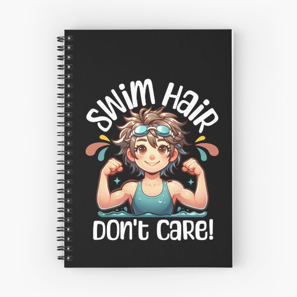 Item preview, Swim hair, don't care - girl swimmer designed and sold by EvergreenWhimsy.