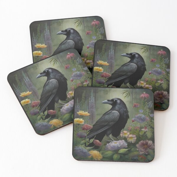 Item preview, Black Crow, Dark Academia Art designed and sold by WitchyGypsyCo.