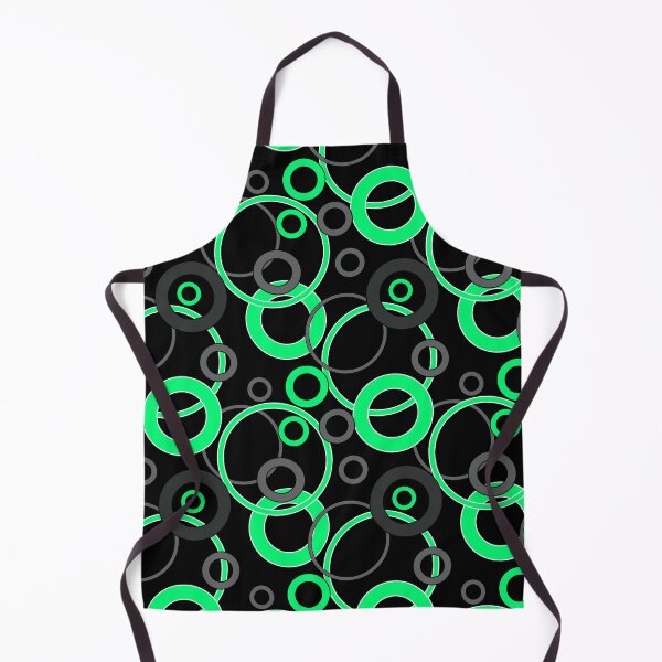 Item preview, Pattern in green, black and grey colors circles and rings designed and sold by fuzzyfox.