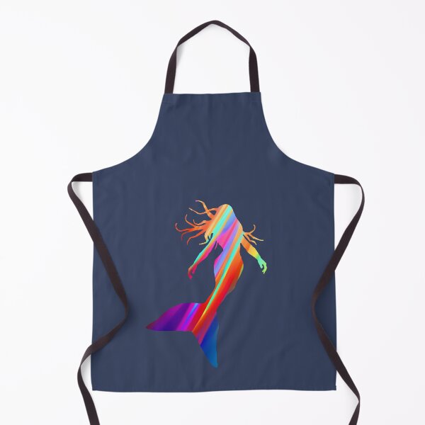 Item preview, Cool Mermaid Silhouette in Colorful Diagonal Stripes 1 of 4 designed and sold by Beachy.