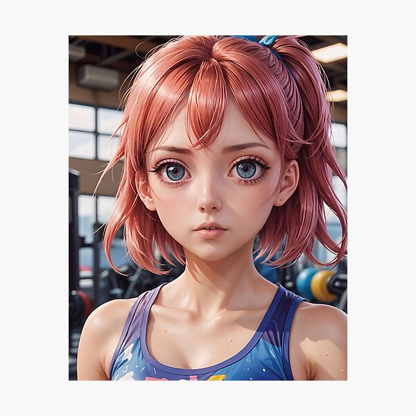 Item preview, Cute Sporty Anime Girl In The Gym designed and sold by TheArtOfPat.