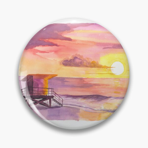 Item preview, Miami Beach Florida Sunrise with Baywatch Tower designed and sold by artshop77.