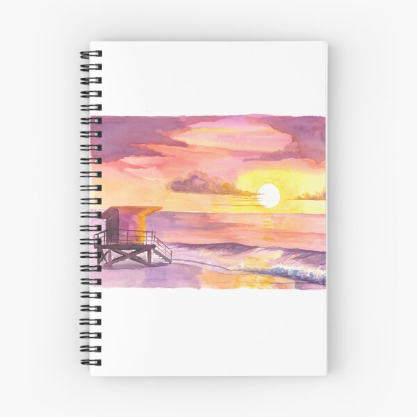 Item preview, Miami Beach Florida Sunrise with Baywatch Tower designed and sold by artshop77.