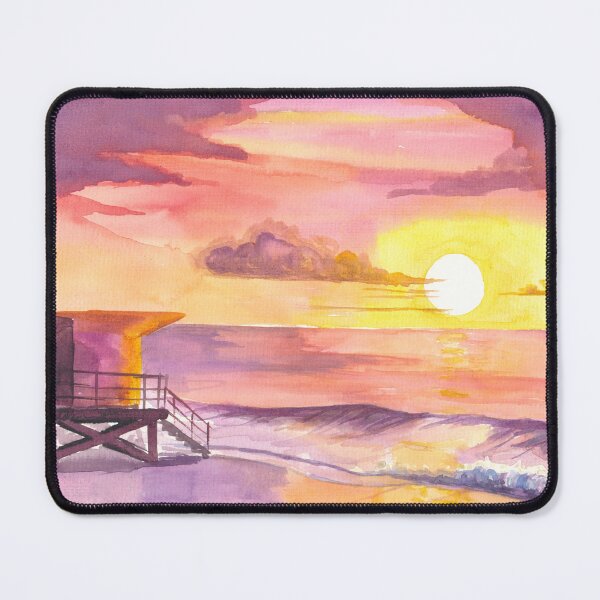 Item preview, Miami Beach Florida Sunrise with Baywatch Tower designed and sold by artshop77.