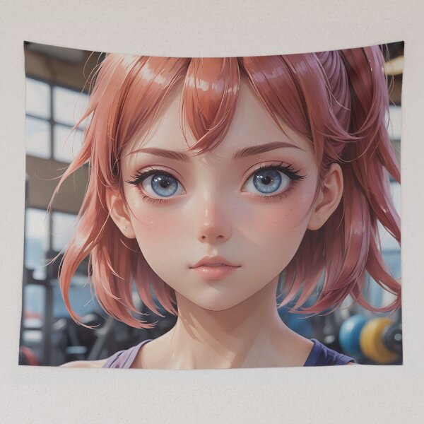 Item preview, Cute Sporty Anime Girl In The Gym designed and sold by TheArtOfPat.