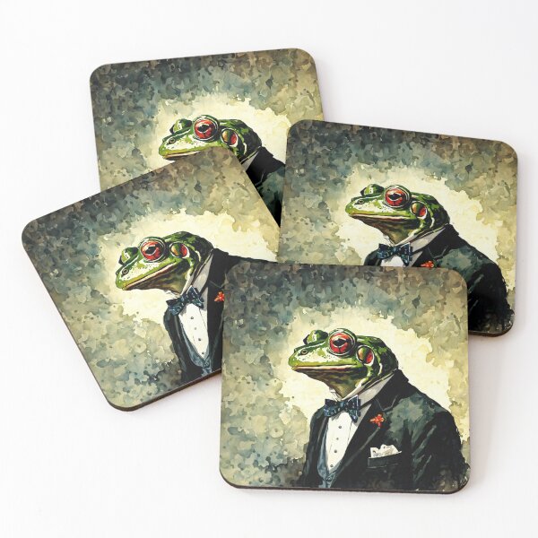 Item preview, Watercolor Dapper Frog Painting designed and sold by Gabriela McDaniel.