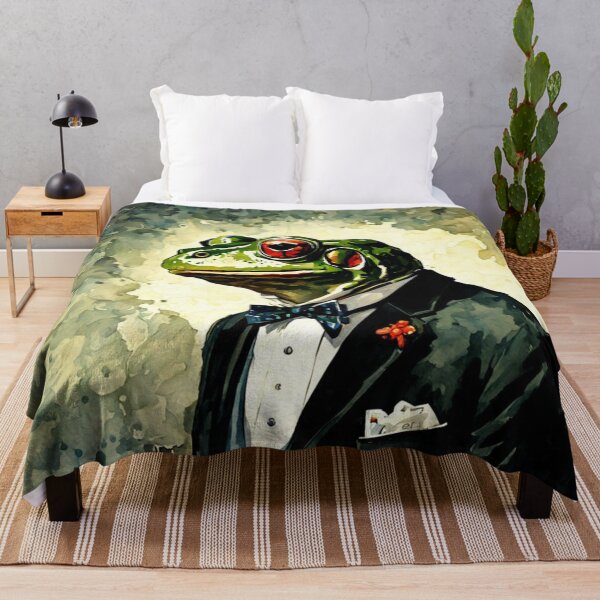 Artikelvorschau, Aquarell Dapper Frosch Malerei entworfen und verkauft von Gabriela McDaniel.