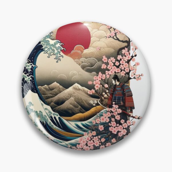 Item preview, Two Samurai with cherry blossoms designed and sold by FusiTink.