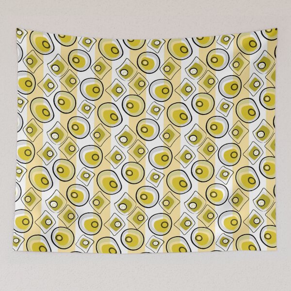 Item preview, Abstract pattern in yellow-white colors figures designed and sold by fuzzyfox.