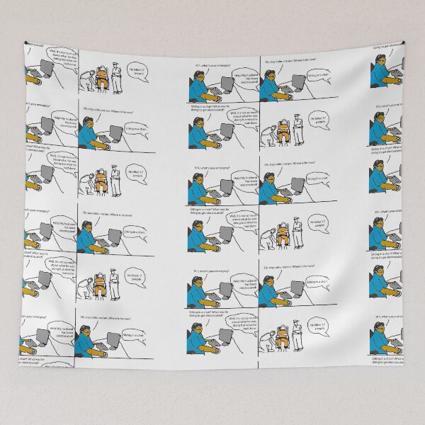 Item preview, 911 Mayhem: Clueless Wife and Criminal Husband Comedy designed and sold by Ignorant-Artist.