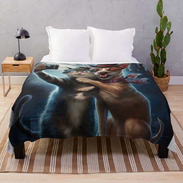 Item preview, Dog and cat take a selfie. designed and sold by MyHappyArtShop.