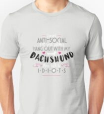 I’d Rather Hang Out With My Dachshund PASTEL PINK Unisex T-Shirt