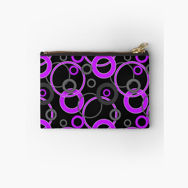 Item preview, Pattern in black, grey and violet colors circles and rings designed and sold by fuzzyfox.