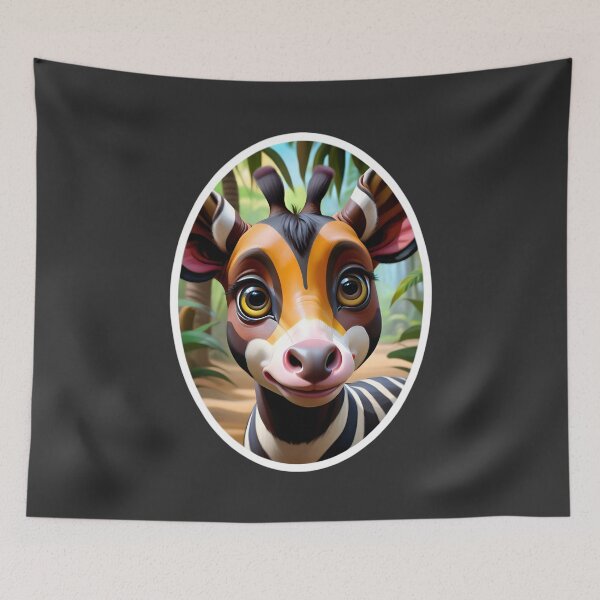Item preview, Cute African Okapi In The Jungle designed and sold by TheArtOfPat.