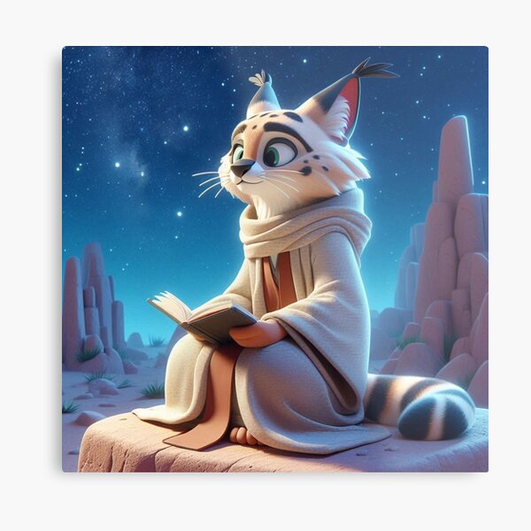 Item preview, Starry Night Scholar Serval designed and sold by Color and Curve.