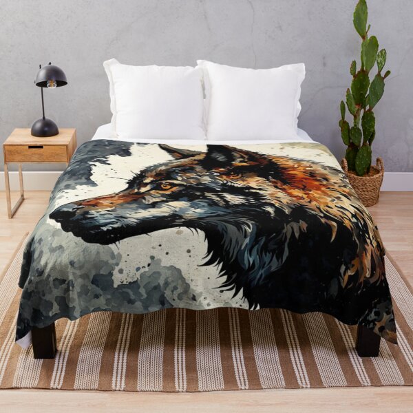 Item preview,  Watercolor Wolf Painting  designed and sold by Gabriela McDaniel.
