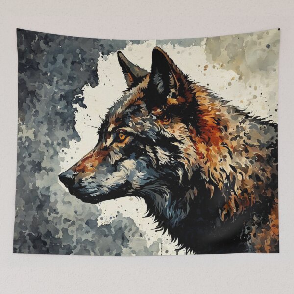 Item preview,  Watercolor Wolf Painting  designed and sold by Gabriela McDaniel.