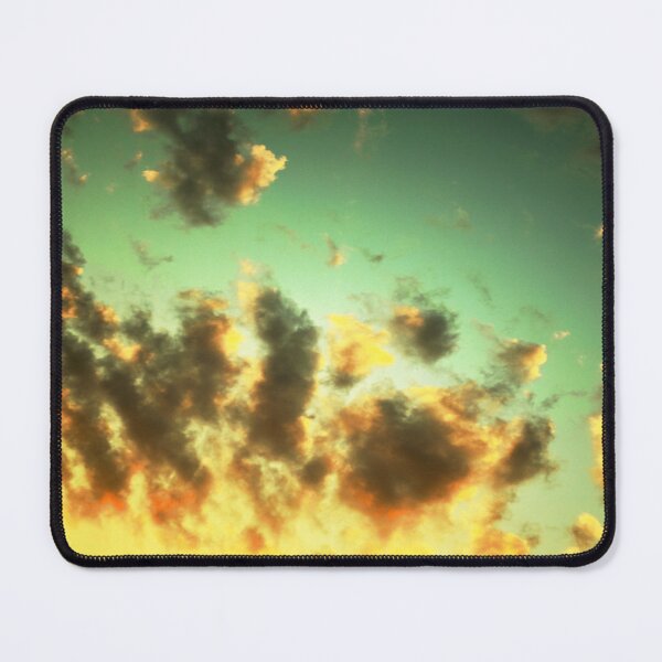 Item preview, Teal and yellow sunset cloudy sky background designed and sold by by-jwp.