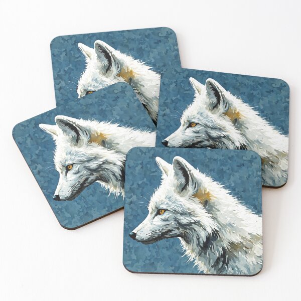 Item preview,  Watercolor Artic Fox Painting  designed and sold by Gabriela McDaniel.