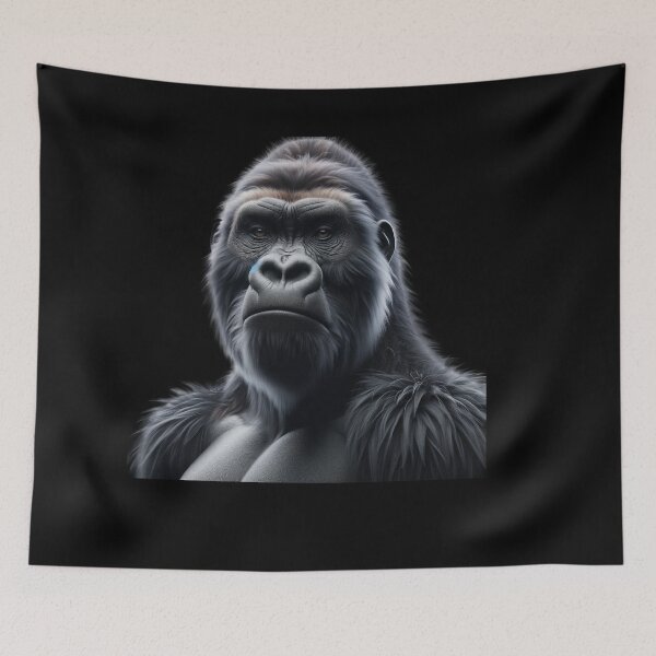 Item preview, Realistic Gorilla Art T-Shirt, Wildlife Primate Portrait designed and sold by IKOK.
