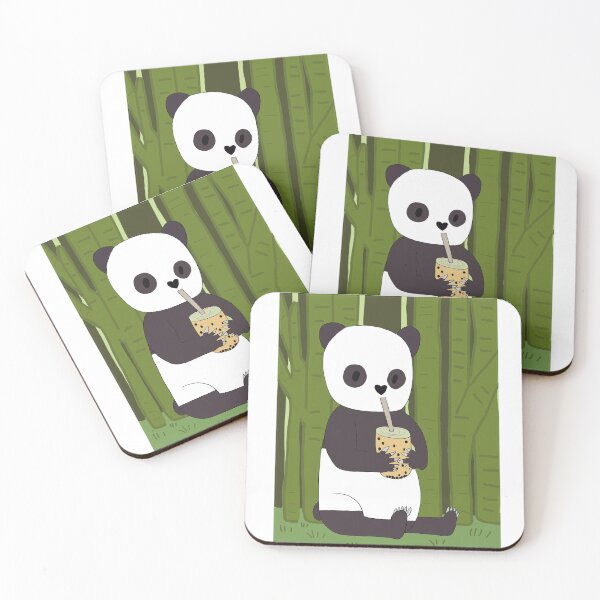 Item preview, Panda with Bubble Tea designed and sold by ZingyRing.