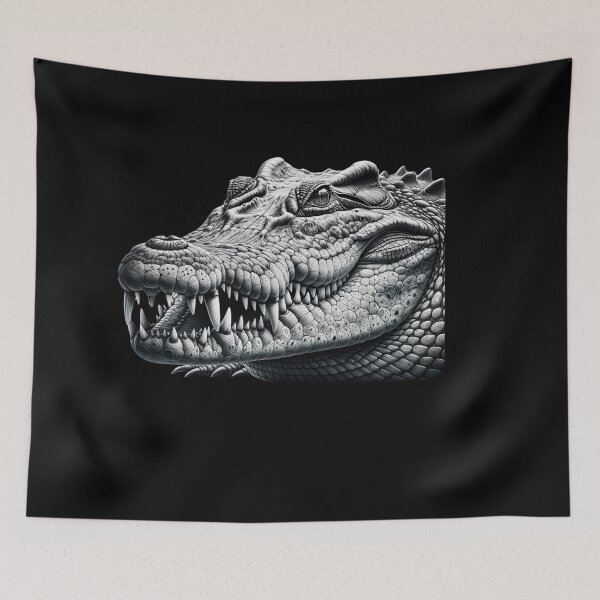 Item preview, Crocodile Art T-Shirt  Detailed Wildlife Illustration designed and sold by IKOK.