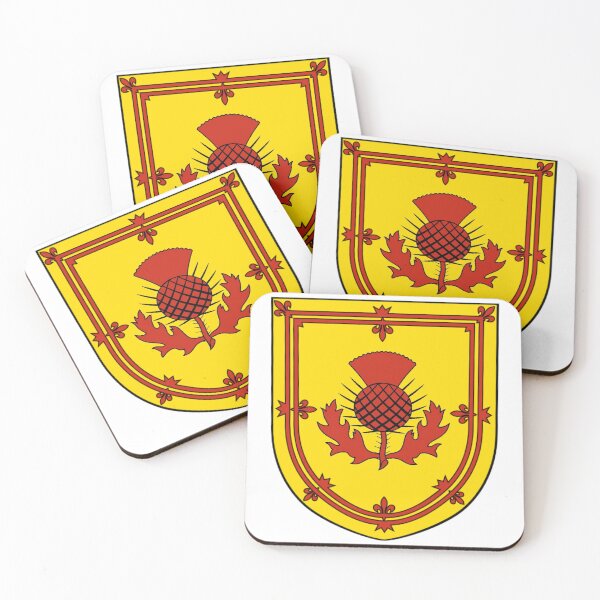 Item preview, Red Scottish Thistle Royal Banner Shield with white background designed and sold by JonathanR1994.