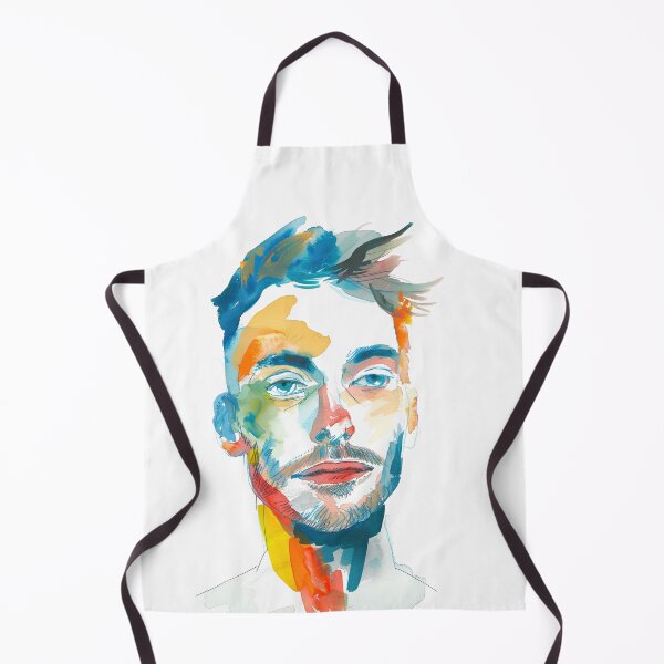Item preview, Dynamic Watercolor Masculine Face Art designed and sold by DepartToArt.