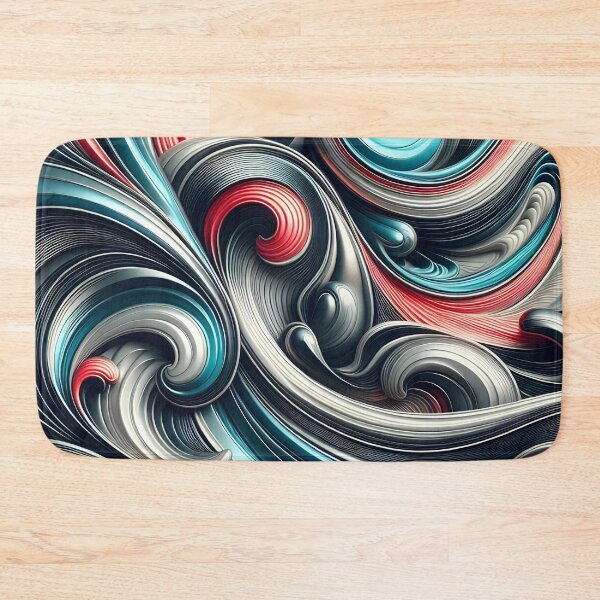 Item preview, Wave: Aqua and silver patterns designed and sold by BlackCatspet1.