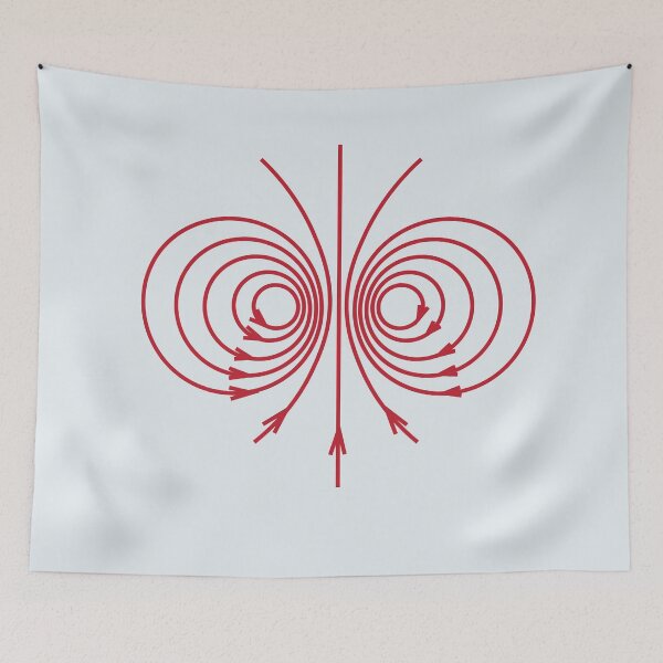 Item preview, Magnetic flux line forces Art Design physics Students and Electrical engineering Students  designed and sold by Science Engineering Gifts.