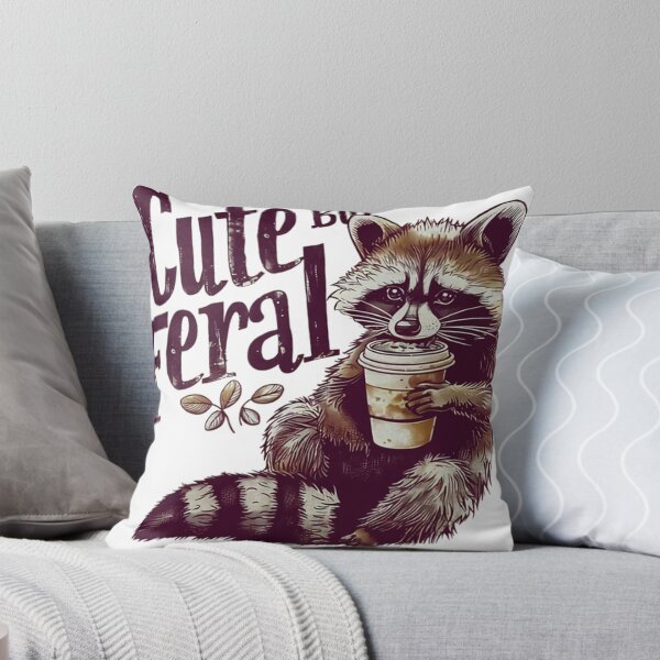 Item preview, Cute But Feral Vintage Raccoon Shirt For Men, For Women, Funny Loves Coffee Gift designed and sold by jelee-jelee.