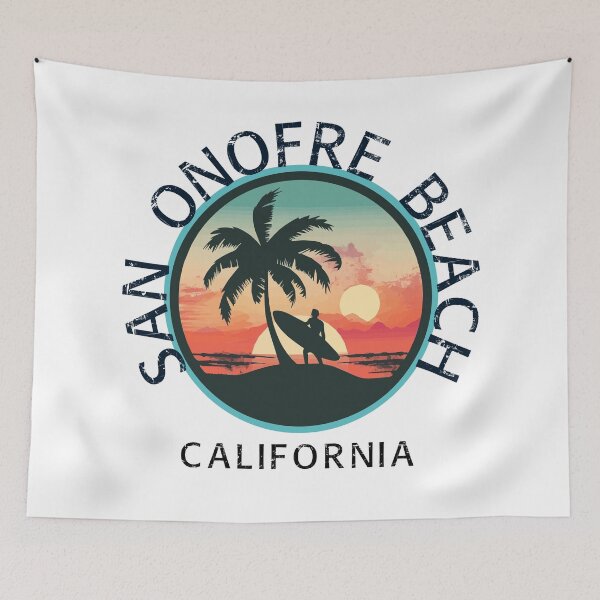 Item preview, San Onofre Beach - California (with Black Lettering) designed and sold by VelvetRoom.
