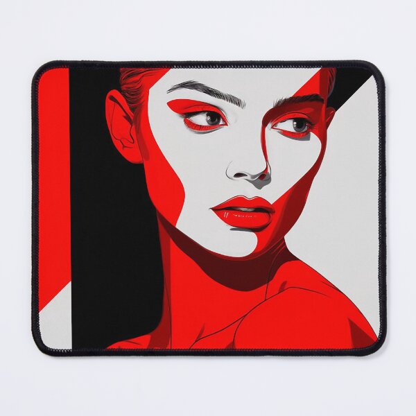 Item preview, Elegant woman in geometrical shape designed and sold by RedCircleArt.
