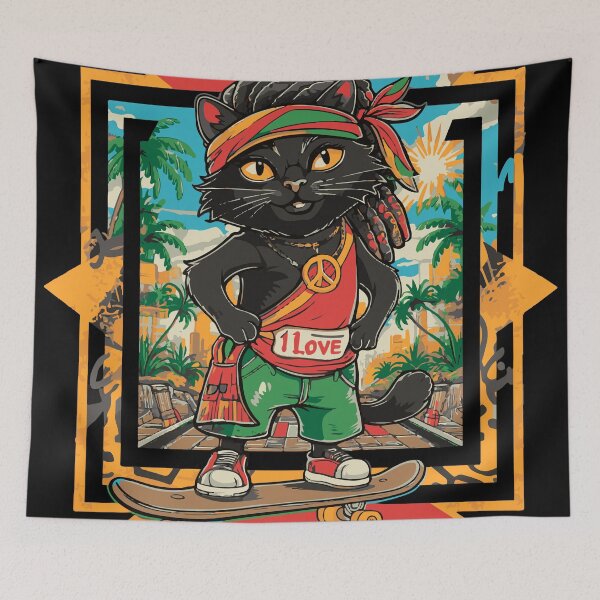 Item preview, Rasta-Cat designed and sold by OdranaDesign.