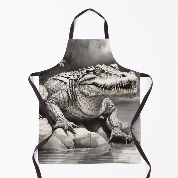 Item preview, Black and white Crocodile drawing designed and sold by Pencil-Art.
