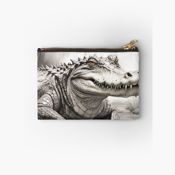 Item preview, Black and white Crocodile drawing designed and sold by Pencil-Art.