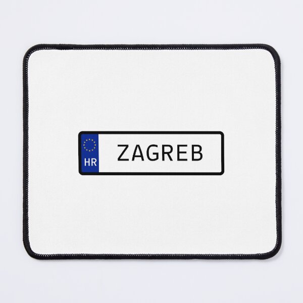 Artikelvorschau, Zagreb Kroatien EU Nummernschild entworfen und verkauft von PatchMerch.