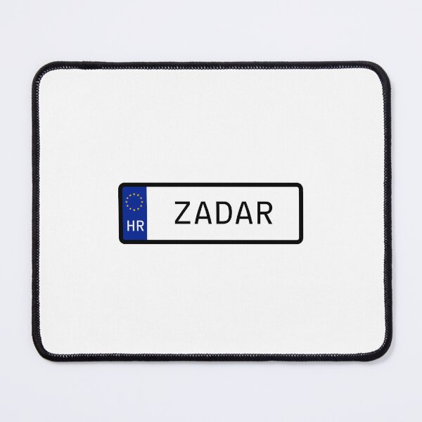 Item preview, Zadar Crotia EU Number Plate designed and sold by PatchMerch.