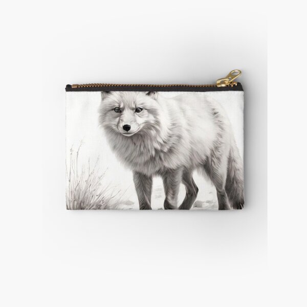 Item preview, Pencil-drawn Arctic Fox - High-Quality Black and White Design designed and sold by Pencil-Art.