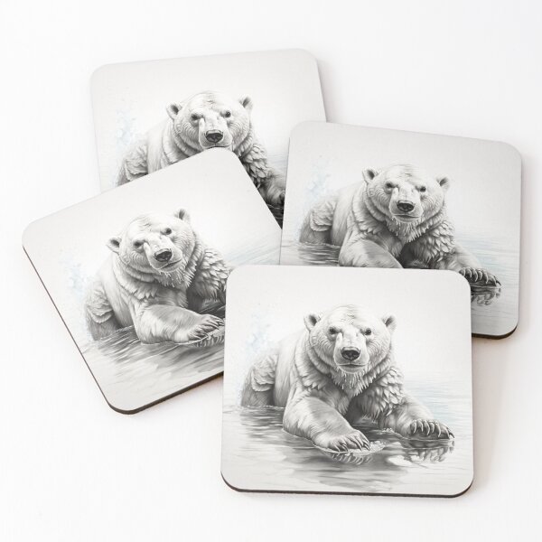 Item preview, Polar bear pencil drawing designed and sold by Pencil-Art.