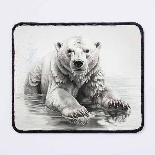 Item preview, Polar bear pencil drawing designed and sold by Pencil-Art.