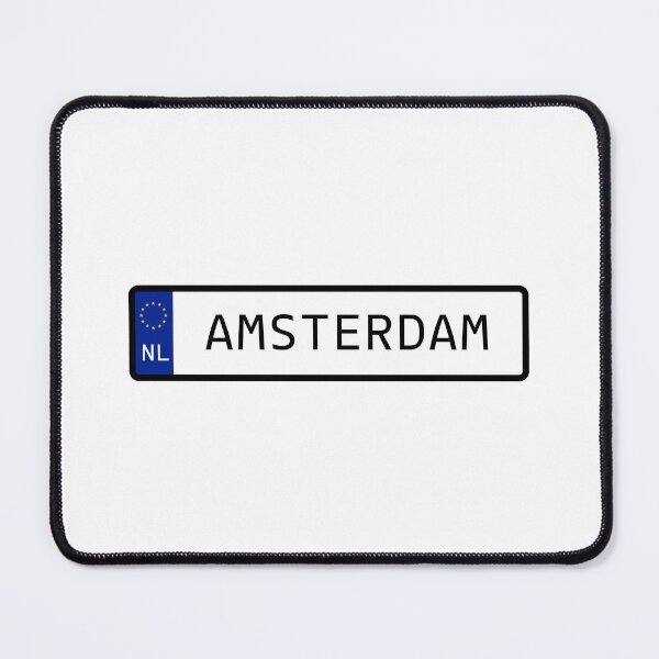 Item preview, Amsterdam Netherlands EU Number Plate designed and sold by PatchMerch.