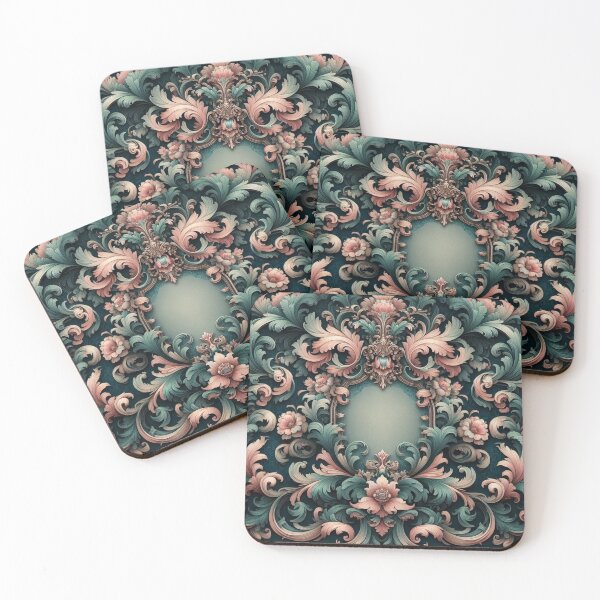 Item preview, Teal & Pink Baroque designed and sold by DesignsByPrnces.