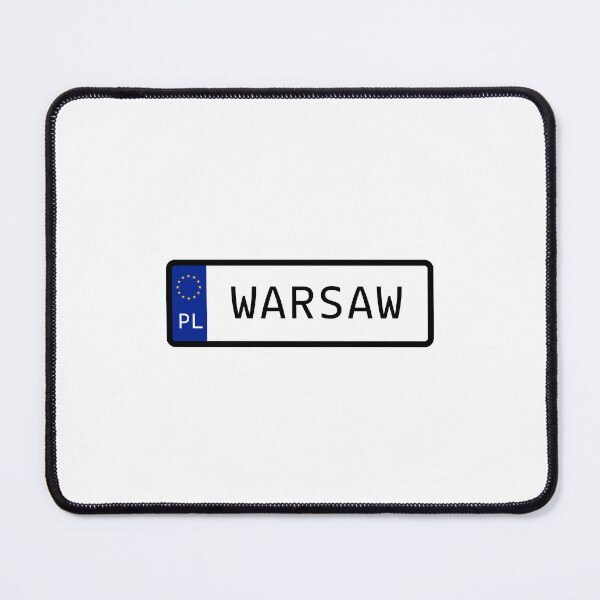 Item preview, Warsaw Poland EU Number Plate designed and sold by PatchMerch.