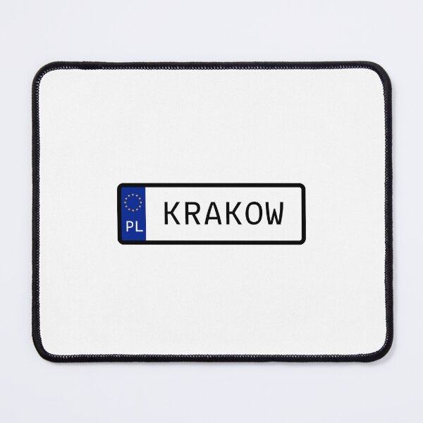 Item preview, Krakow Poland EU Number Plate designed and sold by PatchMerch.