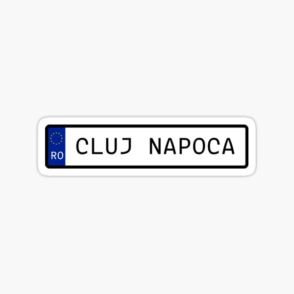 Item preview, Cluj Napoca Romania EU Number Plate designed and sold by PatchMerch.