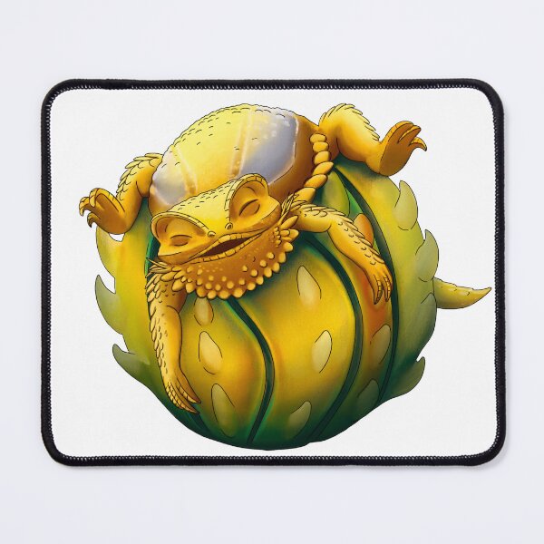 Item preview, Happy Yellow Bearded Dragon on a Cactus designed and sold by TrumpetArt25.