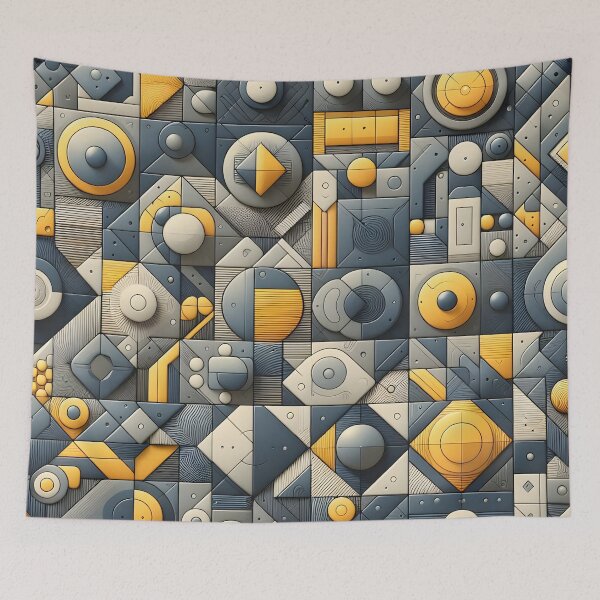 Item preview, Lattice: Grey and yellow patterns designed and sold by BlackCatspet1.